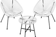_Garden Furniture Set 3 Piece Garden Furniture Set Poly Rattan Lounge