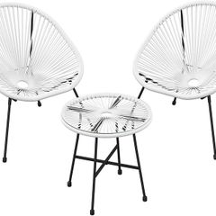 _Garden Furniture Set 3 Piece Garden Furniture Set Poly Rattan Lounge