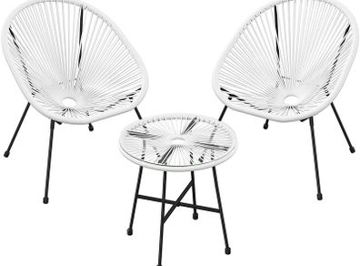 _Garden Furniture Set 3 Piece Garden Furniture Set Poly Rattan Lounge