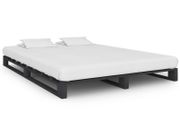 Pallet Bed Frame Grey Solid Pine Wood 140x200 cm
