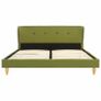 Bed Frame Green Fabric 135x190 cm Image 3
