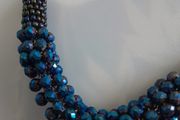 Shimmering Blue Beaded Necklace