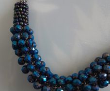 Shimmering Blue Beaded Necklace