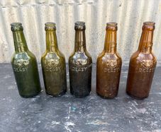 Antique Deasy's of Clonakilty porter bottles x5