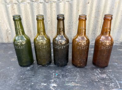 Antique Deasy's of Clonakilty porter bottles x5