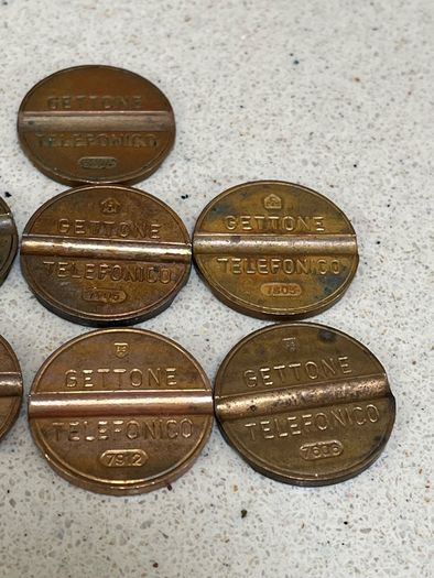 Telephone Token Italian lot of 7
