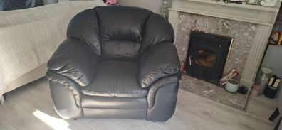 armchair black leather. Very comfortable