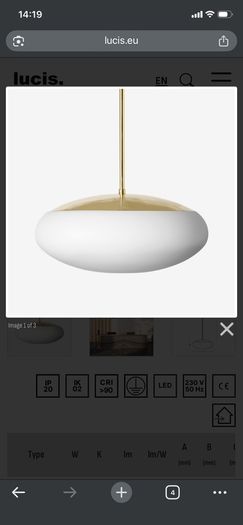 Pendant with hand blown glass shade