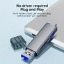 6-in-1 USB 3.0 Multi-Function Aluminum Alloy Card Reader - Supports TF/SD Cards and USB Drives for Smartphones, Dash Cams, Cameras, and Computers Image 4