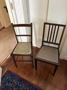 Set of 3 vintage wooden dining chairs