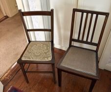 Set of 3 vintage wooden dining chairs