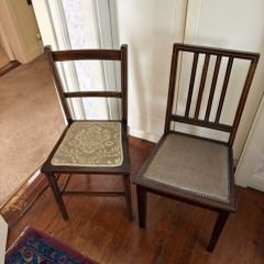 Set of 3 vintage wooden dining chairs