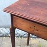 Antique-style single-drawer wooden side table Image 7
