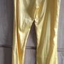 yellow satin look pants Fits size 12/14 Image 3