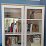 AS NEW white and glass bookcase Image 4