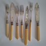 Vintage Faux Bone Handle Cutlery Image 9