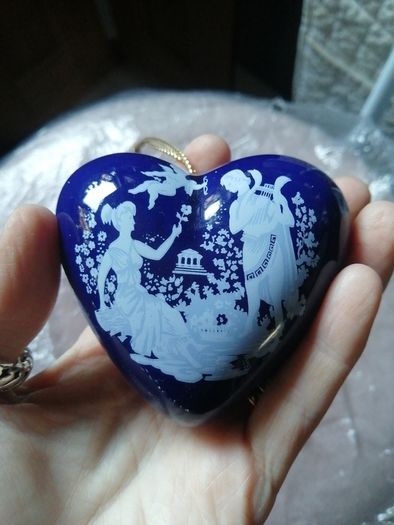 vintage heart shaped pomander