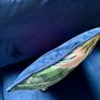 Navy Blue Velvet Velour 3 Seater Sofa Image 5