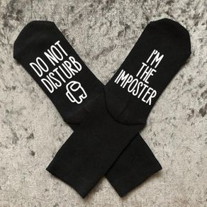 Among Us Inspired Kids & Adults Socks, Venting, Sabotage, Imposter, Do Not Disturb, Stocking Filler, Gaming, Gamer Gift, Teen, Teenager