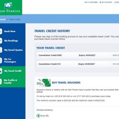 Irish Ferries Travel Credit Save 110 Euro