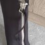 beautiful rhinestones zip front black boots size 41 Sergio todzi Image 3
