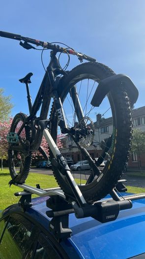 thule roof bars bike rack