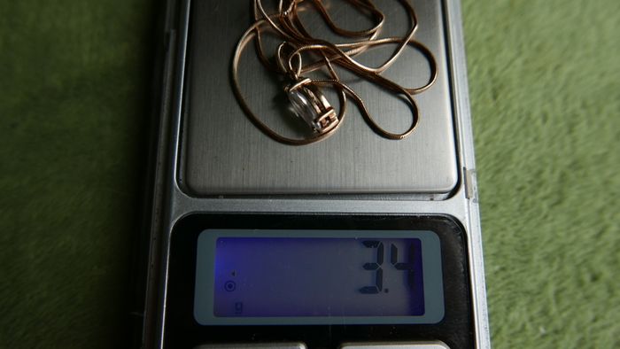 Vintage 9ct Gold 375 Gold Pendant and Chain 3,4g L-9,8"