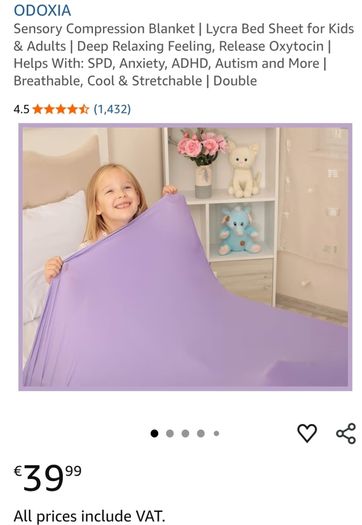 Sensory compression bedsheet single