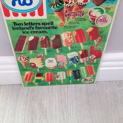 HB Ice Cream sign reproduction tin metal sign