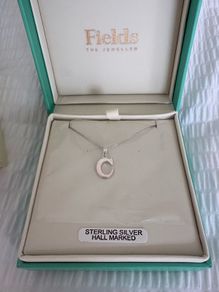 Fields 'C' name pendant necklace Never opened