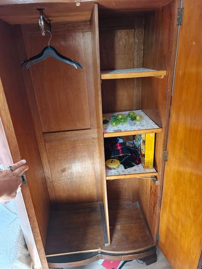 Matching Pair of Original Art Deco Walnut Wardrobes 1930s