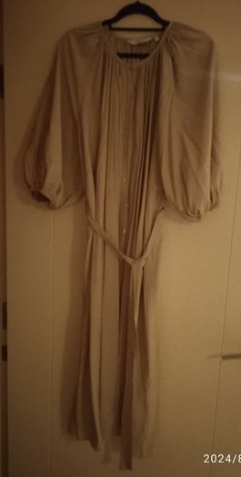& Other Stories long shirt dress with puff sleeves