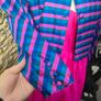 80s Vintage handmade dress with striped bolero jacket Image 6