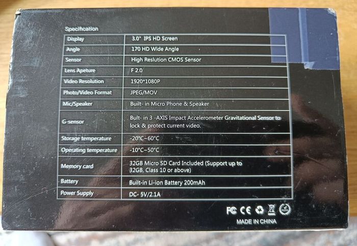 Brand New ORSKEY S900 Front and Rear Dash Cam, 1080P Full HD (SD Card Included)