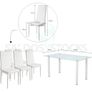 Black Glass Dining Set 6 chairs. Free delivery Image 4