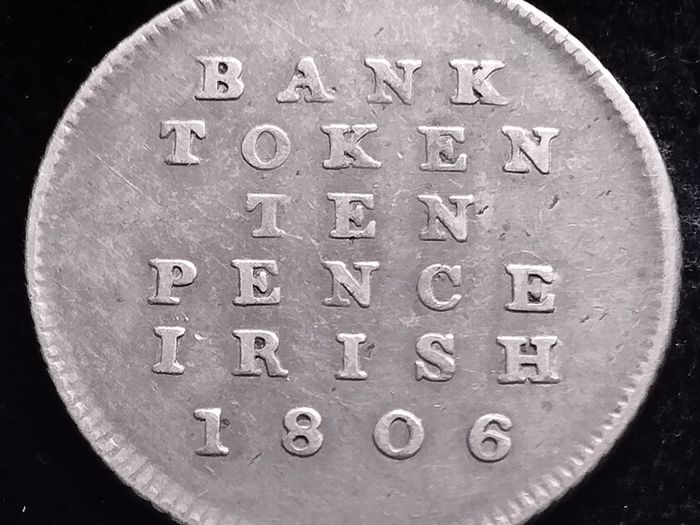 #984 - Ireland - 1806 - 10 Pence - Silver - Bank Token