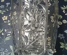 Heavy French Cut Glass Vase