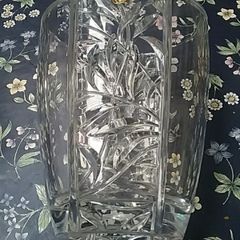 Heavy French Cut Glass Vase