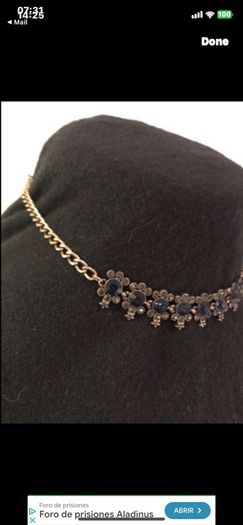 costume necklace  blue stone