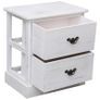 Bedside Cabinets 2 pcs White 38x28x45 cm Paulownia Wood Image 7