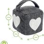 2 Grey herringbone weighted door stopper Image 2