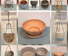 Large Bundle of 22 Plant Pots, Planters, Stands & Hanging Planters