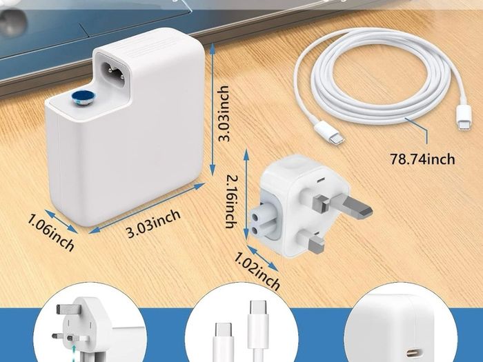 Mac Book Pro Charger USB C 96W, Fast Charger Compatible with MacBook Pro&Air 13'' 14' 15' 16 Inch, iPad 12.9/11 Inch and All USB-C Device, Included USB C to C Cable(6.57ft /2m)