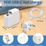 Mac Book Pro Charger USB C 96W, Fast Charger Compatible with MacBook Pro&Air 13'' 14' 15' 16 Inch, iPad 12.9/11 Inch and All USB-C Device, Included USB C to C Cable(6.57ft /2m) Image 2