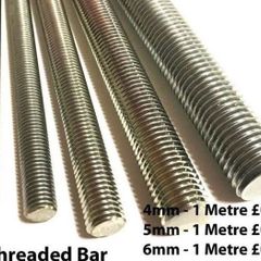 Steel Threaded Bar Mild Steel 4.8 1Metre