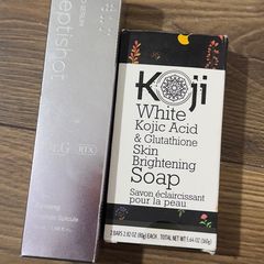 Kojic soap and dr g peptied serum