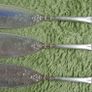 Antique 1800s Silver Plated Very Decorative Floral Silver Plate Butter Knifes Image 3