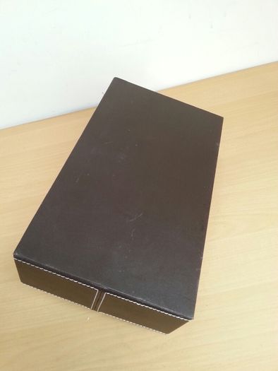 Brown leather french tea organiser