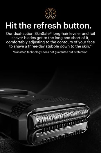 MANSCAPED The Handyman Compact Face Shaver  Portable Mens Travel Facial Hair Groomer USB C Rechargeable Electric Razor Waterproof Cordless Dual Action SkinSafe Long Hair Leveler  Foil Blades