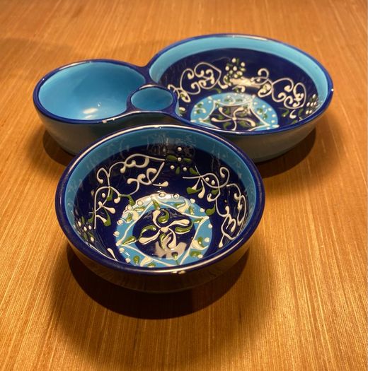 Hand painted dipping bowls